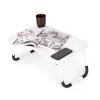 Podstawka pod laptopa składana stolik do łóżka 60x40 cm biała ModernHome-1432225