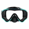 Maska do snurkowania okulary rurka fajka zestaw niebiesko-czarny-1431806