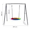 Huśtawka ogrodowa dla dzieci bocianie gniazdo 100 cm stalowy stelaż ECOTOYS-1431986