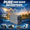 Qoltec Przetwornica napięcia Pure Sine Wave | 12V na 230V | 3000/6000W | LCD | USB | USB-C | Kompatybilna z LiFePO4 GEL