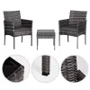 Komplet mebli ogrodowych z technorattanu 2 krzesła stolik szary MultiGarden-1431642