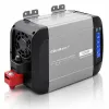 Qoltec Przetwornica napięcia Pure Sine Wave | 12V na 230V | 300/600W | LCD | USB | USB-C | Kompatybilna z LiFePO4 GEL A