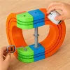 Klocki magnetyczne konstrukcyjne tor wyścigowy pociągi 100 elementów-1432427