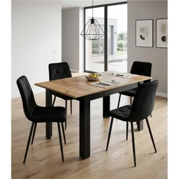 Stół rozkładany prostokątny 120-160x80 cm do kuchni jadalni dla 4-6 osób dąb craft-1430397