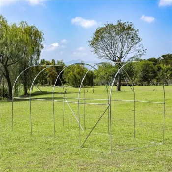 Szklarnia tunel ogrodowy foliowy 4x2x2 m 8 m2 metalowy stelaż folia UV 2 wejścia-1430493