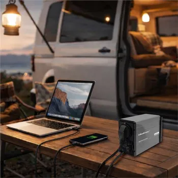 Qoltec Przetwornica napięcia MS Wave | 12V na 230V | 300/600W | USB | Kompatybilna z LiFePO4 GEL AGM -1435622