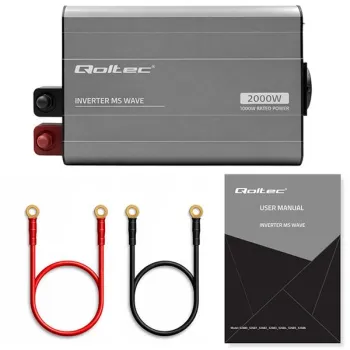 Qoltec Przetwornica napięcia MS Wave | 12V na 230V | 1000/2000W | USB | Kompatybilna z LiFePO4 GEL AGM-1435654