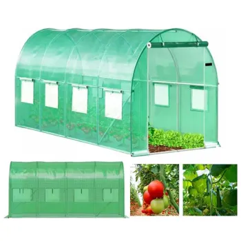 Szklarnia tunel ogrodowy foliowy 6x3x2 m 18 m2 metalowy stelaż folia UV