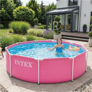 Basen stelażowy ogrodowy okrągły dla dzieci 244x76 cm różowy INTEX 28290ND-1435392