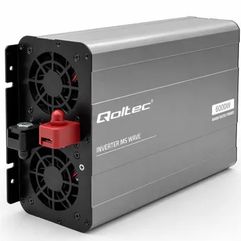 Qoltec Przetwornica napięcia MS Wave | 12V na 230V | 3000/6000W | USB | Kompatybilna z LiFePO4 GEL AGM-1435694