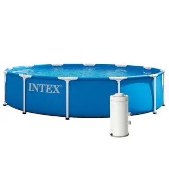 Basen ogrodowy stelażowy okrągły 366x76 cm pompa INTEX 28212ND