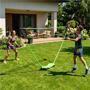 Zestaw do badmintona 300x156 cm składany siatka rakietki lotki walizka MOVEPRO-1439965
