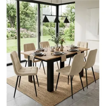 Stół rozkładany prostokątny 120-160x80 cm do kuchni jadalni dla 4-6 osób dąb craft-1430395