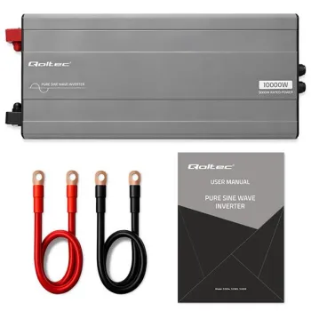 Qoltec Przetwornica napięcia Pure Sine Wave | 24V na 230V | 5000/10000W | USB | Kompatybilna z LiFePO4 GEL AGM-1435821