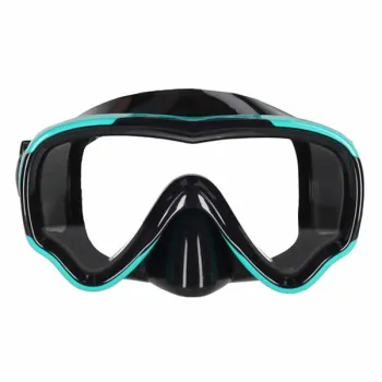 Maska do snurkowania okulary rurka fajka zestaw niebiesko-czarny-1431806