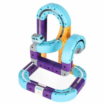 Klocki magnetyczne konstrukcyjne tor wyścigowy auta 54 elementy-1434583