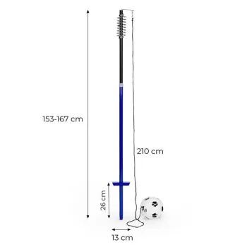 Tetherball trenażer piłki nożnej na lince słupek ze sprężyną piłka pompka MOVEPRO-1432217
