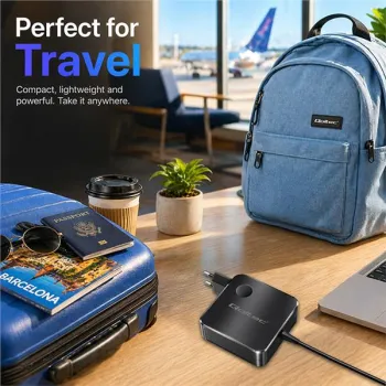 Qoltec Ładowarka sieciowa GaN Super Fast 65W | USB-C PD PPS | 5-21V | 3-3.25A | Laptop | MacBook | Smartfon | kabel 1.8