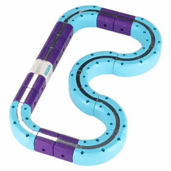 Klocki magnetyczne konstrukcyjne tor wyścigowy auto 87 elementów-1434615