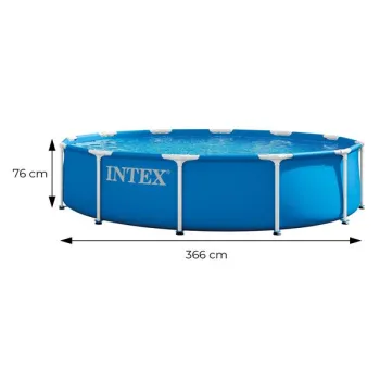 Basen stelażowy ogrodowy okrągły 366x76 cm INTEX 28210ND-1435261