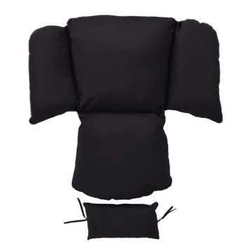 Fotel kokon wiszący wolnostojący bujany ogrodowy do 120 kg poduszki czarny MultiGarden-1430542