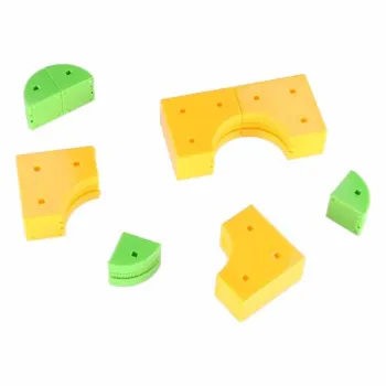 Klocki magnetyczne konstrukcyjne tor wyścigowy pociągi 65 elementów-1432321