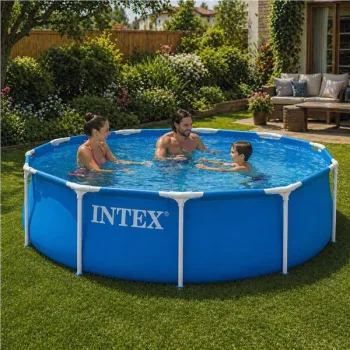 Basen ogrodowy stelażowy okrągły 366x76 cm pompa INTEX 28212ND-1435263