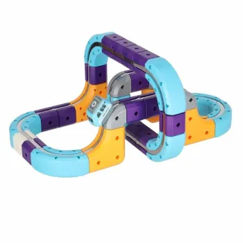 Klocki magnetyczne konstrukcyjne tor wyścigowy auta 54 elementy-1434585