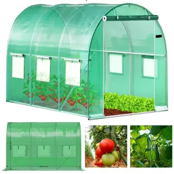 Szklarnia tunel ogrodowy foliowy 4x2,5x2 m 10 m2 metalowy stelaż folia UV