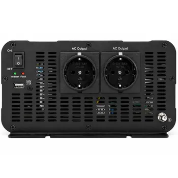 Qoltec Przetwornica napięcia MS Wave | 12V na 230V | 3000/6000W | USB | Kompatybilna z LiFePO4 GEL AGM-1435699