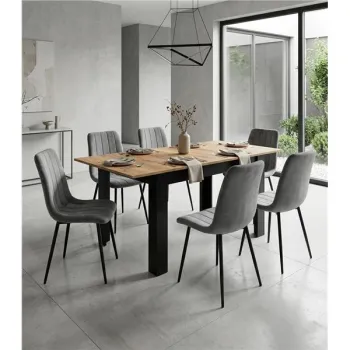Stół rozkładany prostokątny 120-160x80 cm do kuchni jadalni dla 4-6 osób dąb craft-1430394