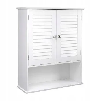 Szafka łazienkowa wisząca regał komoda z regulowaną półką biała