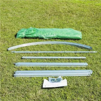Szklarnia tunel ogrodowy foliowy 3x2x2 m 6 m2 metalowy stelaż folia UV-1430527