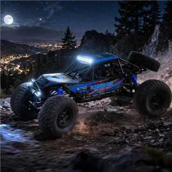 Samochód zdalnie sterowany na pilota RC Crawler Climbing Car 1:10 4WD 48cm niebieski-1431503