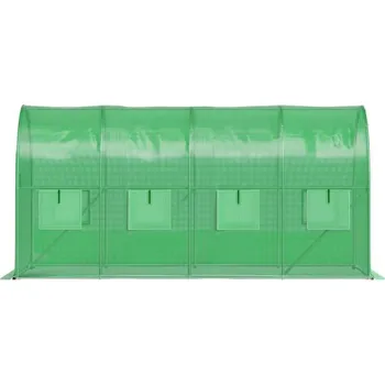 Szklarnia tunel ogrodowy foliowy 4x2x2 m 8 m2 metalowy stelaż folia UV 2 wejścia-1430490