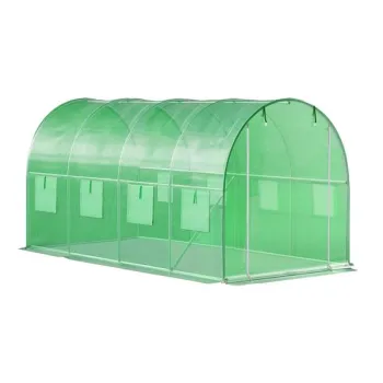 Szklarnia tunel ogrodowy foliowy 6x3x2 m 18 m2 metalowy stelaż folia UV-1430518