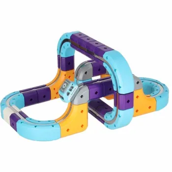 Klocki magnetyczne konstrukcyjne tor wyścigowy auto 87 elementów-1434601