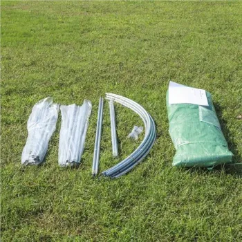 Szklarnia tunel ogrodowy foliowy 4x2x2 m 8 m2 metalowy stelaż folia UV 2 wejścia-1430497