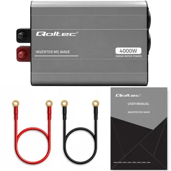 Qoltec Przetwornica napięcia MS Wave | 12V na 230V | 2000/4000W | USB | Kompatybilna z LiFePO4 GEL AGM-1435678
