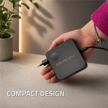 Qoltec Ładowarka sieciowa GaN Super Fast 100W | USB-C PD | 5-20V | 3-5A | Laptop | MacBook | Smartfon | kabel 1.8m-1435
