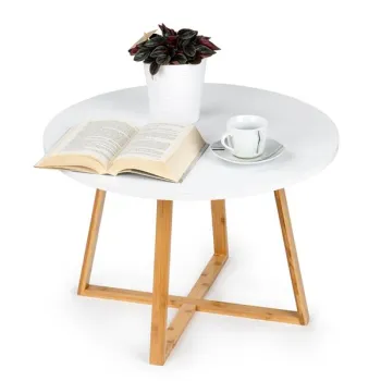 Stolik kawowy nowoczesny skandynawski 60 cm bambus ModernHome-1439699