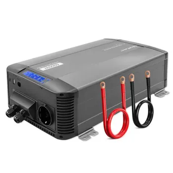 Qoltec Przetwornica napięcia Pure Sine Wave | 12V na 230V | 3000/6000W | LCD | USB | USB-C | Kompatybilna z LiFePO4 GEL