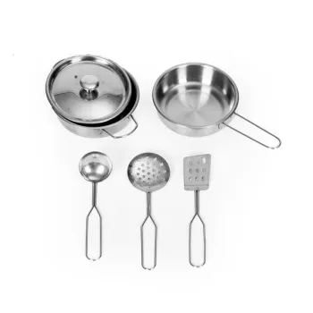 Drewniana kuchnia dla dzieci z piekarnikiem i akcesoriami do gotowania - biała ECOTOYS-1434690