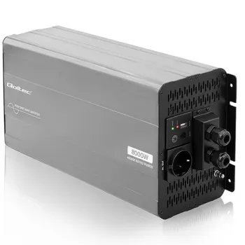 Qoltec Przetwornica napięcia Pure Sine Wave | 12V na 230V | 4000/8000W | USB | Kompatybilna z LiFePO4 GEL AGM-1435810