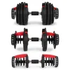 Hantel regulowany żeliwny z podstawką obciążenie 2,5-24 kg MOVEPRO-1440176