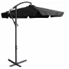 Parasol ogrodowy LUARO duży składany z wysięgnikiem 290cm czarny-1441263
