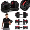 Hantel regulowany żeliwny z podstawką obciążenie 2,5-24 kg MOVEPRO
