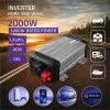 Qoltec Przetwornica napięcia Pure Sine Wave | 12V na 230V | 1000/2000W | LCD | USB | USB-C | Kompatybilna z LiFePO4 GEL
