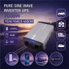 Qoltec Przetwornica napięcia Pure Sine Wave | 12V na 230V | 2000/4000W | UPS BYPASS | LCD | USB | USB-C | Kompatybilna 
