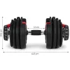 Hantel regulowany żeliwny z podstawką obciążenie 2,5-24 kg MOVEPRO-1440179